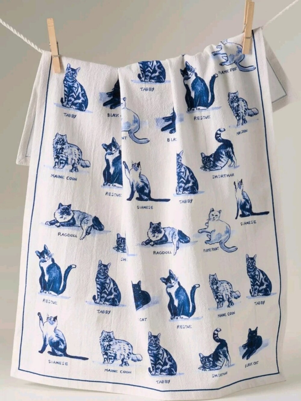 Molly Hatch for Anthropologoe CAT MOM Dish Kitchen Towel 100% Cotton NWT